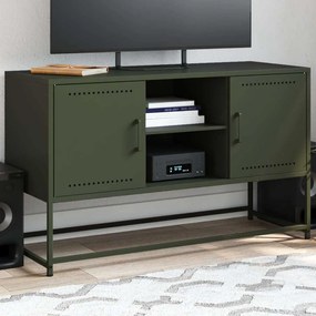 Móvel de TV 100,5x39x60,5 aço verde azeitona