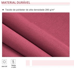 Toldo Manual 395x245 cm Toldo de Varanda Pátio com Manivela de Alumíni