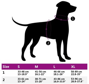 Peitoral para cães com faixas refletoras ajustável L rosa