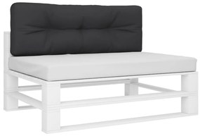 Almofadão para sofá de paletes 120x40x12 cm tecido preto
