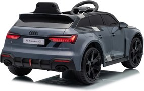Carro elétrico para Crianças 12V 4x4 Audi RS6 Avant GT Rodas de espuma EVA, Assento Couro ecológico Cinzento