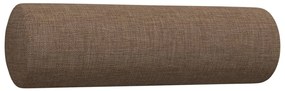 2pcs conjunto de sofás c/ almofadas decorativas tecido castanho