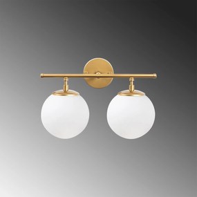 Aplique de Parede Roe – Ouro Brilhante – 36 x 24 x 16 cm