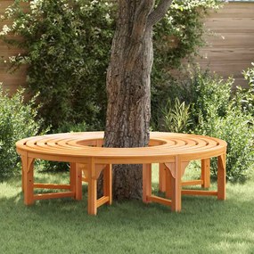vidaXL Banco de Árvore 2 pcs Castanho 160 x 160 x 45cm