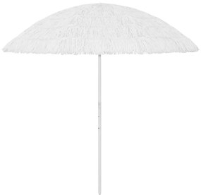 vidaXL Guarda-sol de praia Hawaii 300 cm branco
