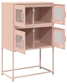 Aparador alto 68x39x107 cm aço rosa