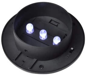 Candeeiros solares de exterior LED para vedações 12 pcs preto