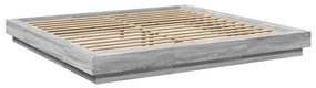 Estrutura de cama 180x200 cm derivados de madeira cinza sonoma