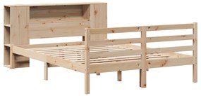 Cama com estante sem colchão 160x200 cm pinho maciço