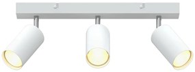 Spotlight de Teto 3 Via Ajustável Branca GU10