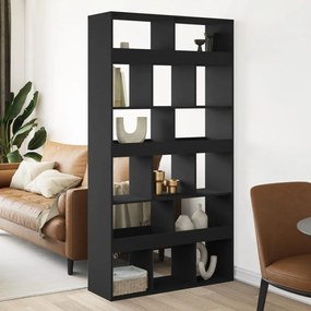 vidaXL Divisória 100x33x187,5 cm derivados de madeira preto
