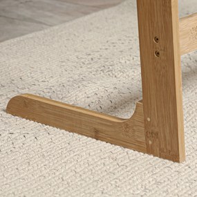 HOMCOM Mesa Auxiliar de Bambu Mesa em Forma de C com Bancada Abatível e Ângulo Ajustável 140-180° para Sala de Estar Dormitório 60x33x67cm Madeira