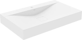 Mexen Poli lavatório de bancada de conglomerado 1/O 80 x 48 cm, branco - 23028001