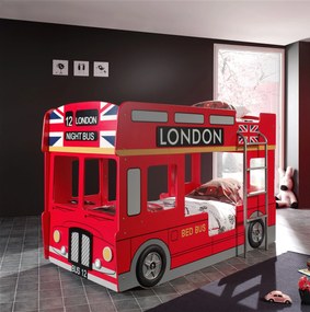 Beliche Infantil Autocarro de Londres com Luzes LED Vermelho