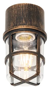 Candeeiro de teto e parede ouro antigo IP54 - Kiki