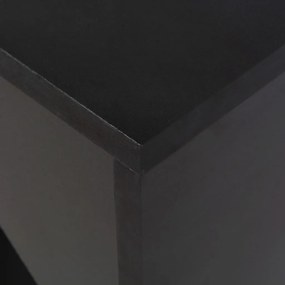 Mesa de bar com prateleira movível preto 138x39x110 cm