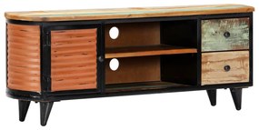 Móvel de TV 120x30x45 cm madeira recuperada maciça