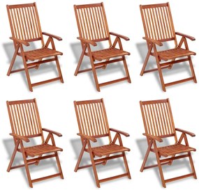 7 pcs conjunto de jantar exterior madeira acácia maciça