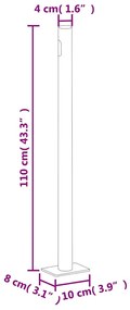 Toldo lateral retrátil 180x600 cm cor creme
