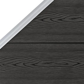 Painel de vedação 95x(105-180) cm WPC cinzento