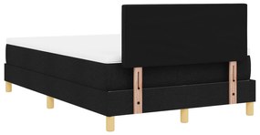 Cama Box Spring com Colchão Preta 120x200 cm Tecido