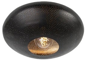 Candeeiro de teto oriental preta ouro 40cm - RADIANCE Oriental