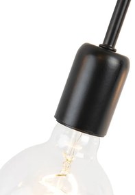 Candeeiro de tecto moderno preto de 6 luzes - Sputnik Art Deco