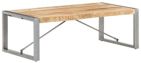 Mesa de centro 120x60x40 cm madeira de mangueira áspera