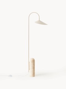 Candeeiro de pé regulável com base em travertino Arum