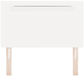 Cabeceira vidaXL Design Simples Branco Puro 90 cm Couro Sintético