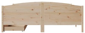 Cama sem colchão 200x200 cm madeira de pinho maciça