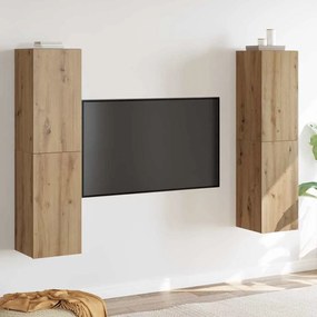 vidaXL Conjunto de móvel de TV 4 pcs carvalho artisiano