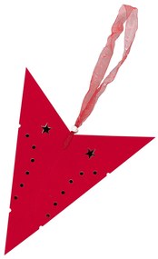 Conjunto de 2 estrelas de papel com LED em veludo vermelho 45 cm MOTTI Beliani