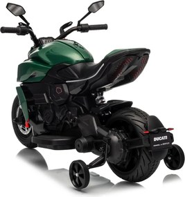 Mota elétrica para Crianças 12V, Ducati Diavel, 2 a 6 anos, Rodas espuma Eva Verde