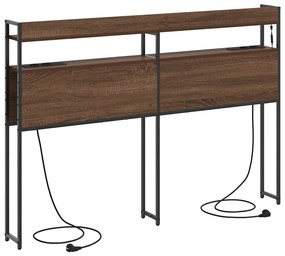Cabeceira de armazenamento Madeira castanha 120 cm