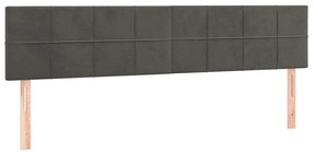 Cama boxspring com colchão 120x190 cm veludo cinzento-escuro