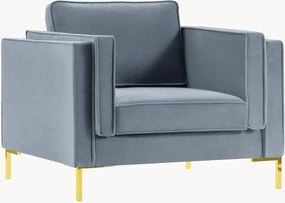 Poltrona com aspeto de veludo Luis