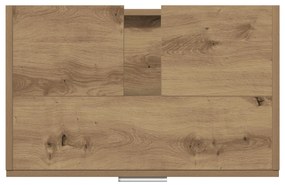 Armário de Pia Carvalho Artesanal 59x37x59 cm Madeira de Engenharia