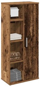 vidaXL Móvel p/ casa banho c/ suporte rolos 39x22x90 cm madeira velha
