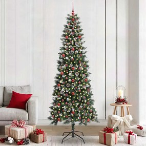vidaXL Árvore de Natal Artificial Verde 240 cm PVC, Plástico e Aço