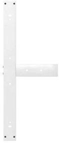 Pés para mesa de jantar em forma de T, 2 peças, branco, 100x35x(72-73)
