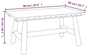 Mesa de centro 90x50x41 cm madeira de abeto maciça