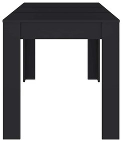 Mesa de jantar 140x74,5x76 cm contraplacado preto