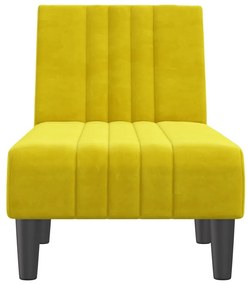 Chaise longue veludo amarelo