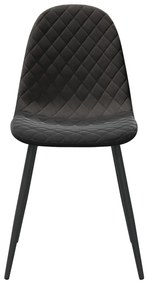 Cadeiras de jantar 4 pcs veludo preto