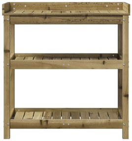 Mesa jardinagem c/ prateleiras 82,5x45x86,5 cm pinho impregnado