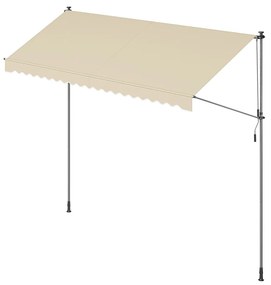 Toldo varanda  400 x 120 cm de fixação para proteção solar bege