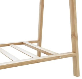 Roupeiro com prateleiras 96x45,5x150,5 cm bambu