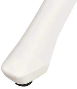 Mesa de jardim 90x90x73 cm alumínio fundido branco