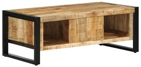 Mesa de centro 90x50x36 cm madeira de mangueira áspera maciça